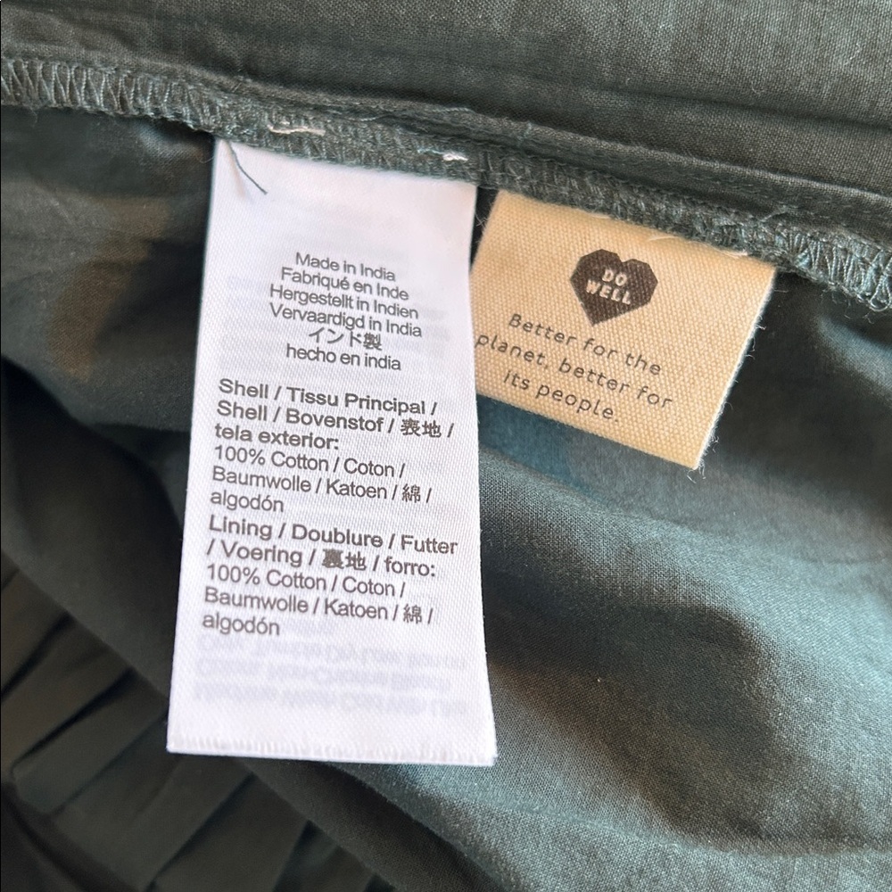 Madewell Crinkle Poplin Wrap Mini Dress in Dark Palm Green - Picture 8 of 13
